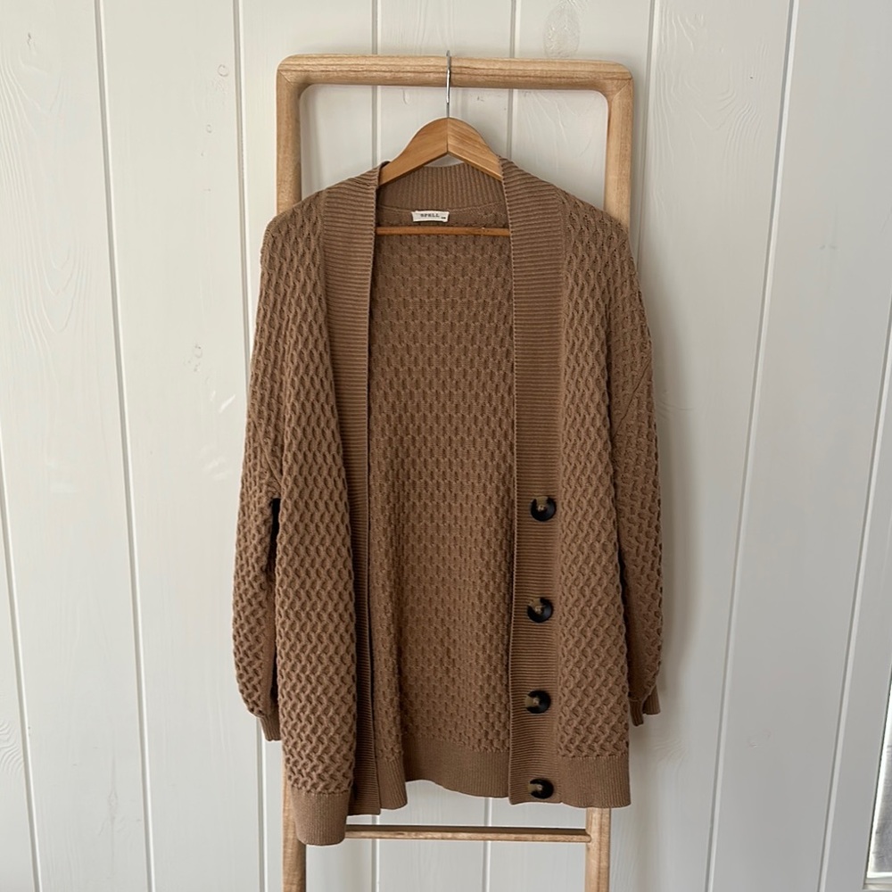 Spell Organic Cotton Textured Cardigan